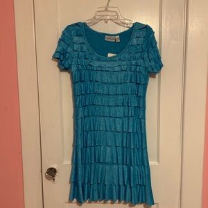 Light blue ruffle dress